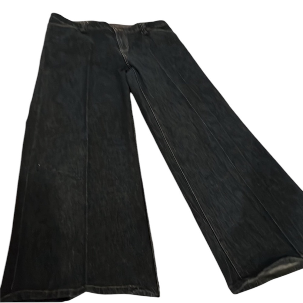 Kenar size 12 dark wash high waist wide leg trouser jeans